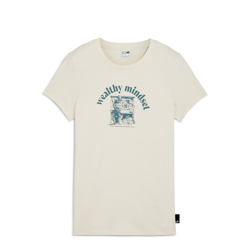 Remera de Mujer Puma Graphics Wealthy Beige Arena