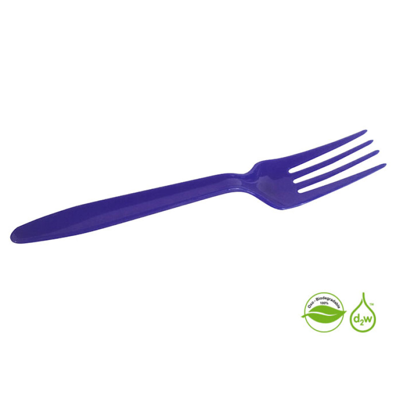 Tenedor Biodegradable x10 Unidades Morado