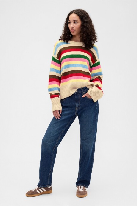 Buzo Cashsoft Mujer Happy Stripe