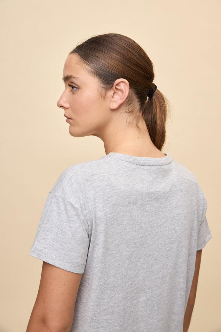 REMERA HEGRA Gris Melange