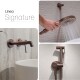 JUEGO DE GRIFERIA SIGNATURE ROSE GOLD CON LAVATORIO DE PARED BRONCE-ROSE GOLD