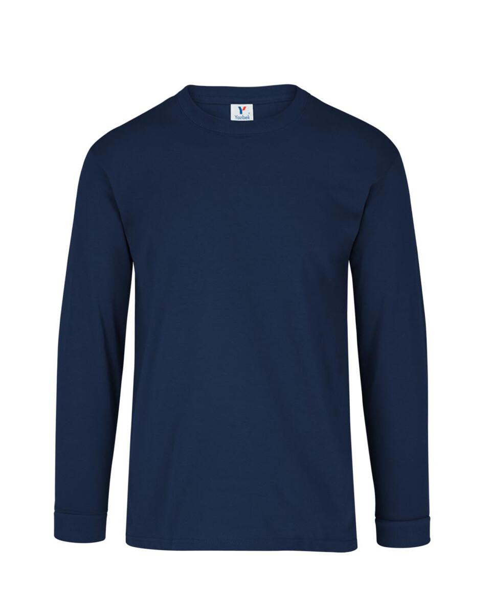 Camiseta a la base niño manga larga - Azul Marino 