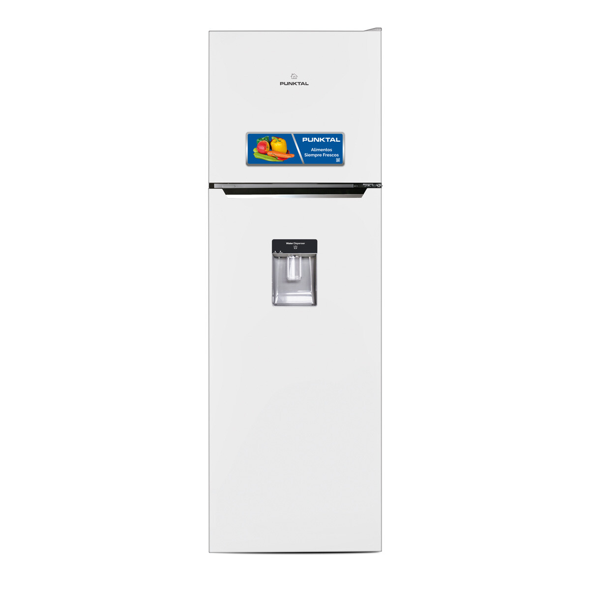 REFRIGERADOR FRIO SECO PUNKTAL 248 LTS BLANCO CON DISPENSADOR 