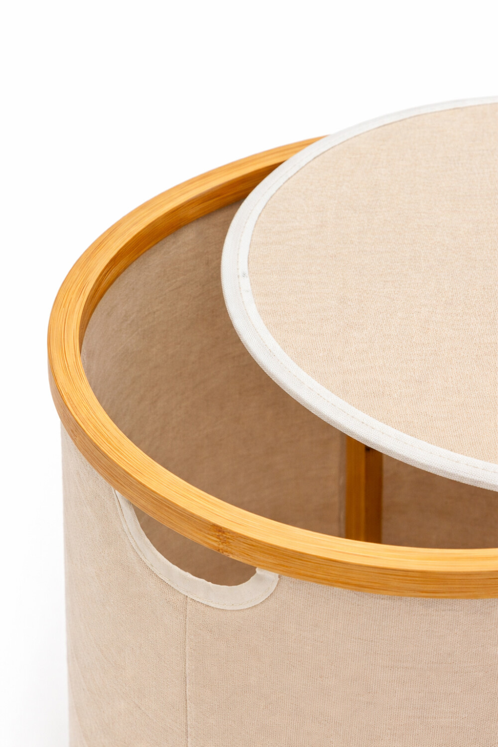 Cesto Solara Liso C/tapa Beige