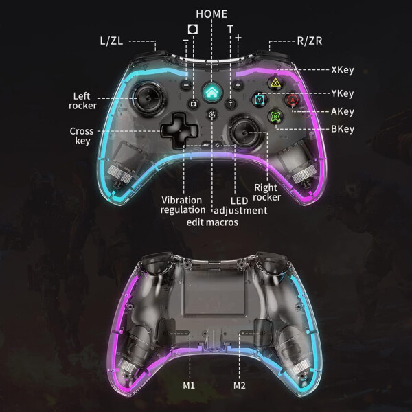 Joystick Inalámbrico 6 En 1 Lh-3 Ps4 Ps3 Led JOYSTICK INALAMBRICO 6EN1 LH-3
