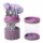 Set 7 Brochas Pinceles Maquillaje con Estuche Almacenamiento Violeta