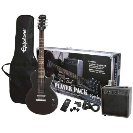 Pack Guitarra Electrica Epiphone Lp Negro