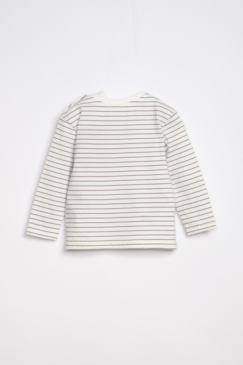 Remera Rayas Gris
