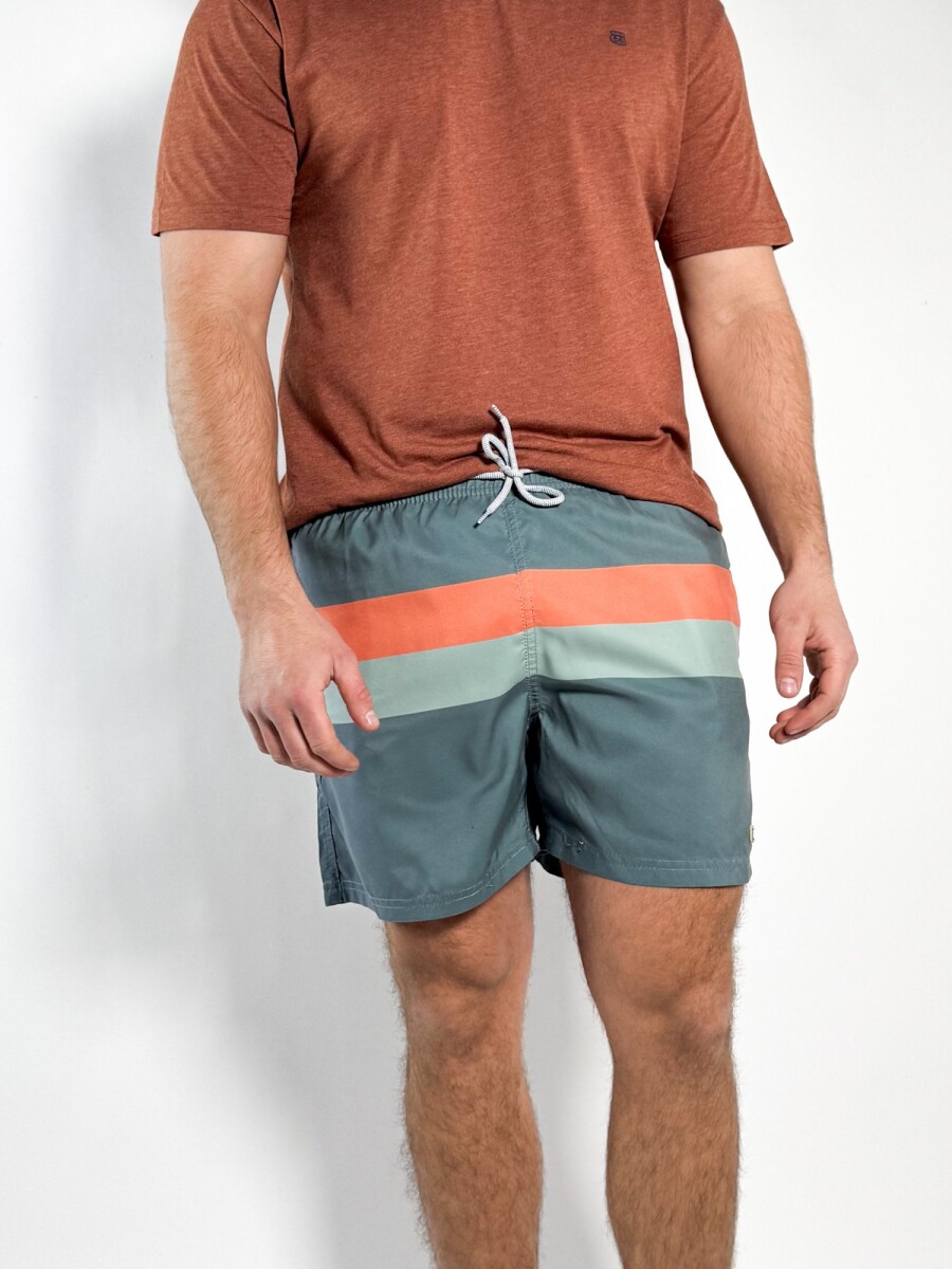 Short de baño estampado Heredia - Gris 