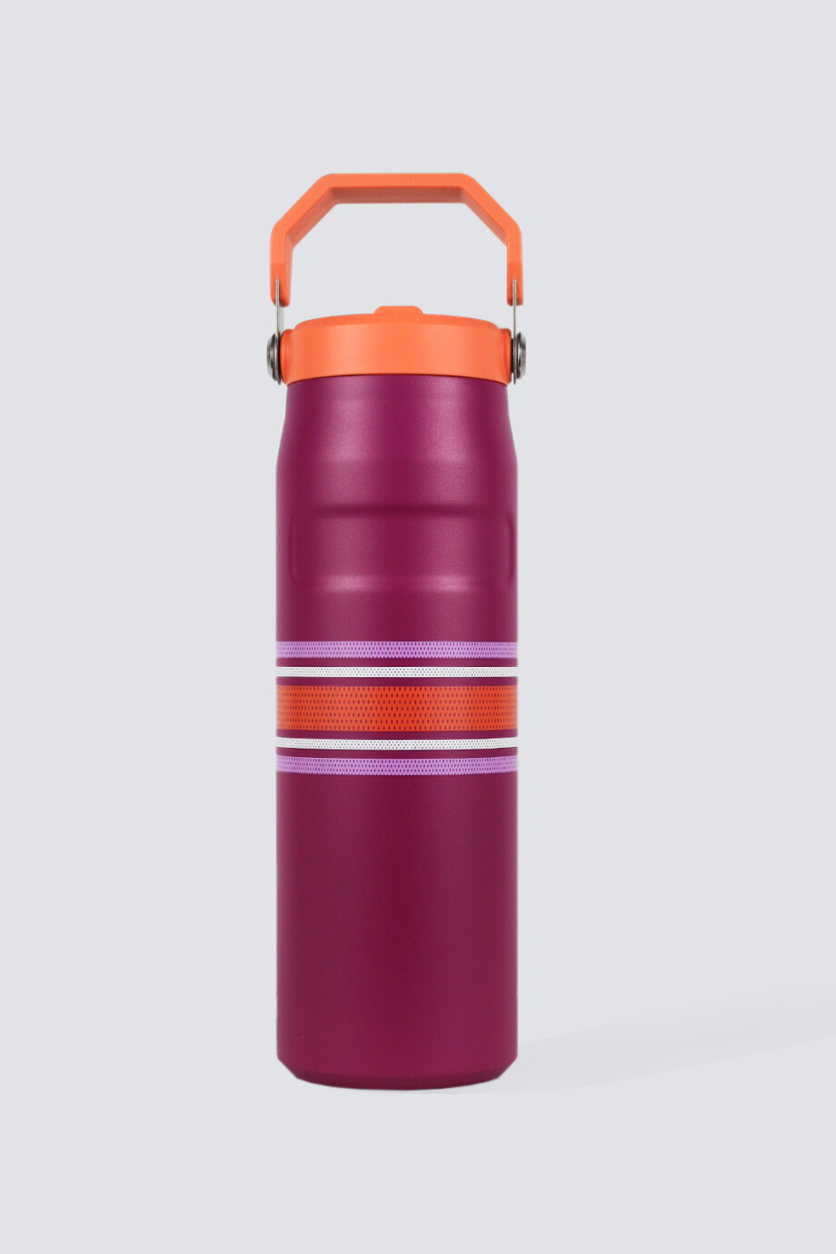 Botella Stanley The Aerolight 24 OZ Fucsia - Rayas naranja y rosa