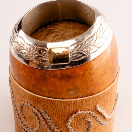 Mate porongo Plata y Oro M25