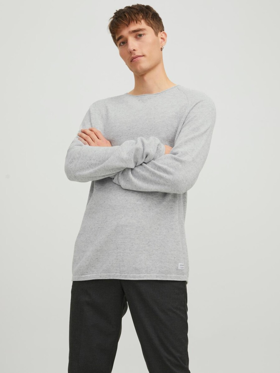 Sweater Mate Textura - Light Grey Melange 