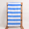 Toalla Playera Cabana Stripes Celeste