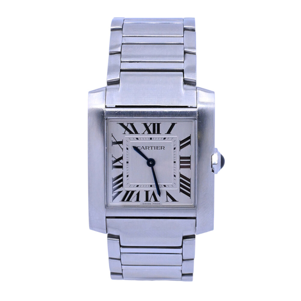 Cartier Tank Francaise mediano WSTA0074 quartz caja de acero 27 mm año 2024 con caja y papeles. Cartier Tank Francaise mediano WSTA0074 quartz caja de acero 27 mm año 2024 con caja y papeles.