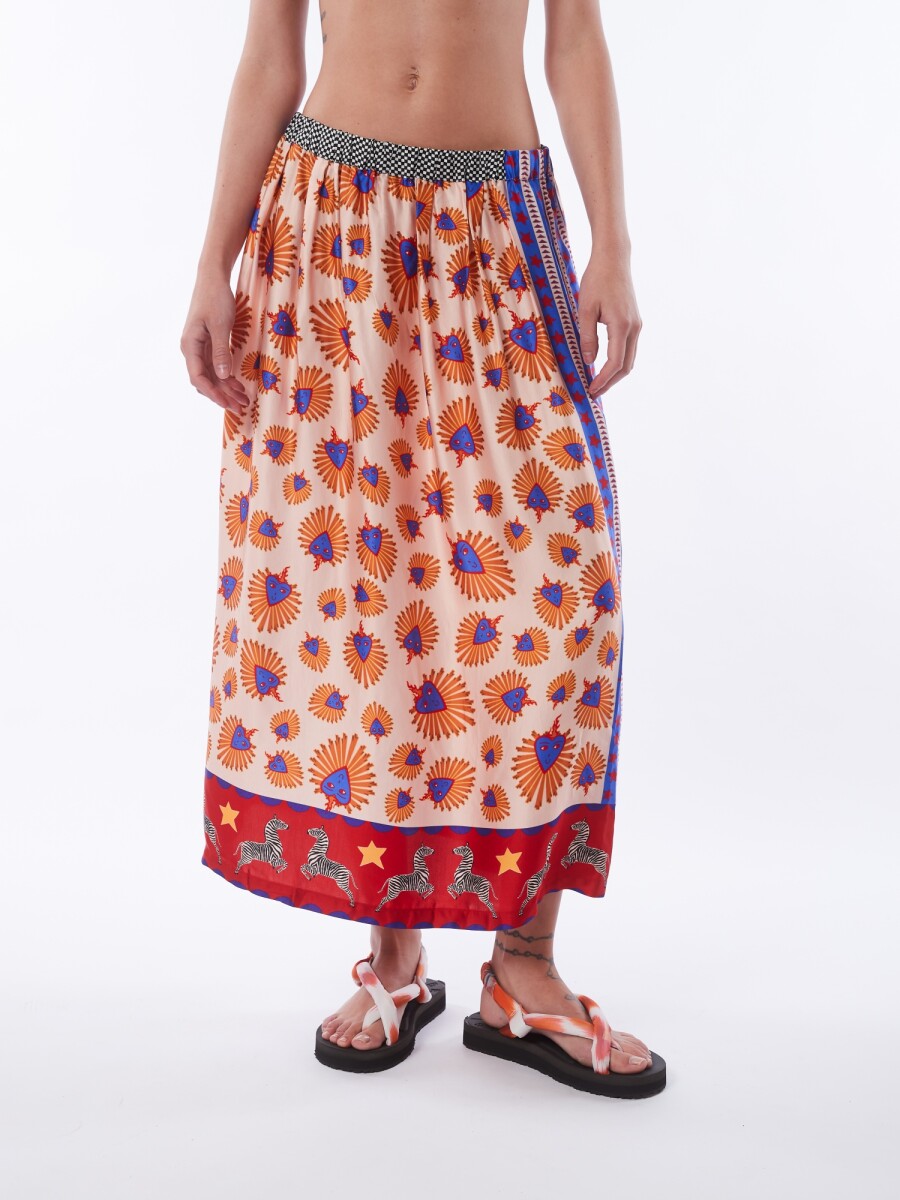Joy printed midi skirt - Estampado 