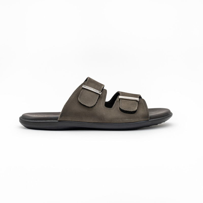 SANDALIA NOBUCK ACEITUNA GRIS OSCURO