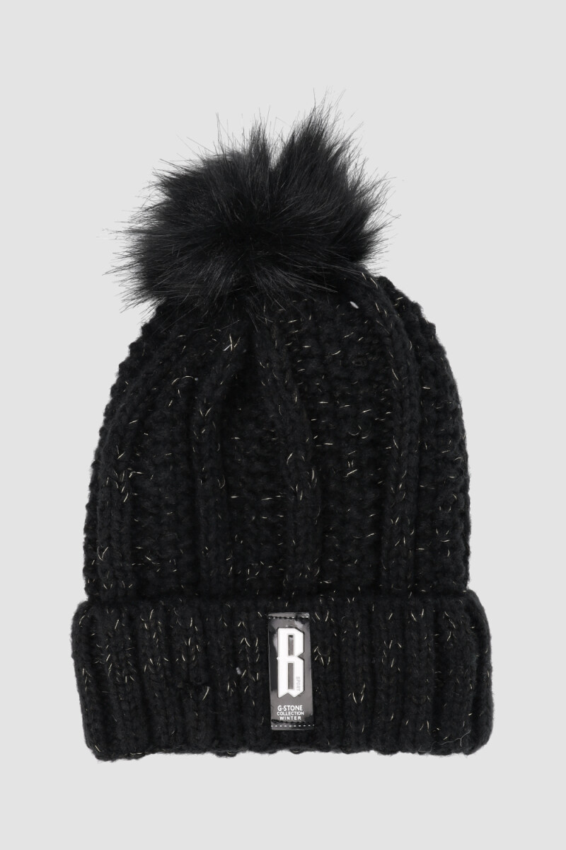 Gorro forrado dama Negro