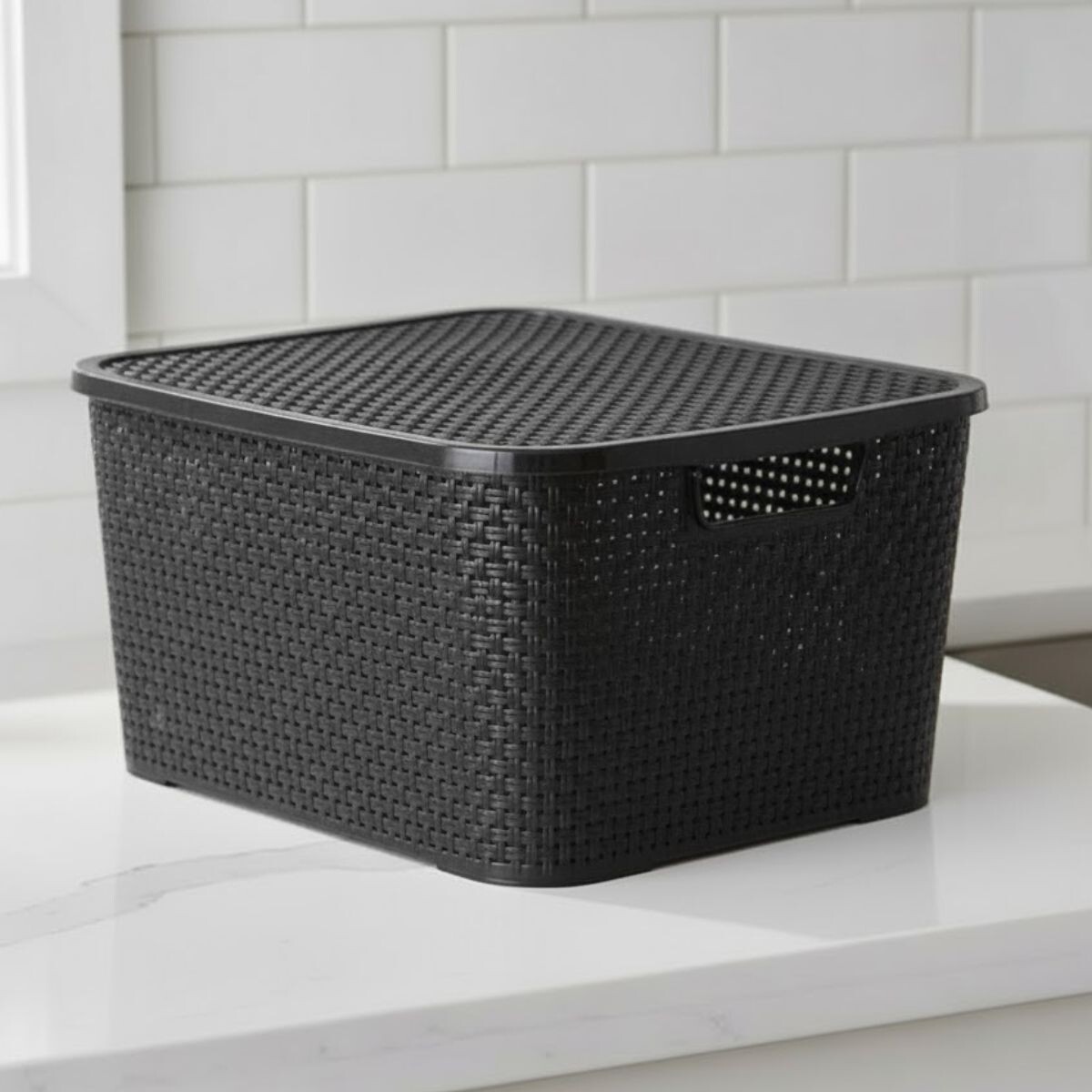 Caja ratán 20 lts - NEGRO 