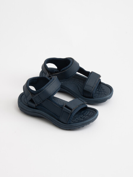 Sandalia Velcro Combinada Azul