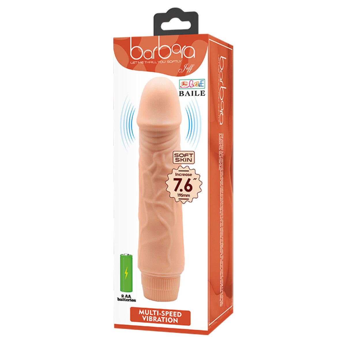 Vibrador Multispeed Barbara 19.5 cm 