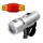 Luz Linterna Delantera + Luz Trasera Para Bicicleta Gris