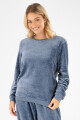 Pijama leopard fleece Azul