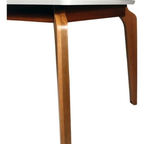 Mesa Comedor Petra Premium 160x90 Cm Madera Vidrio Blanco Marrón 1