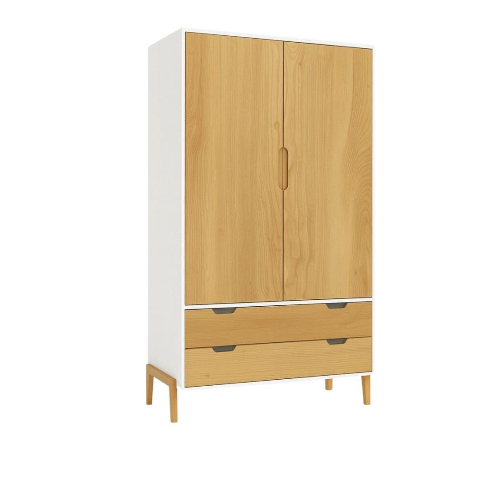 ROPERO 2 PUERTAS LINEA WOOD BLANCO