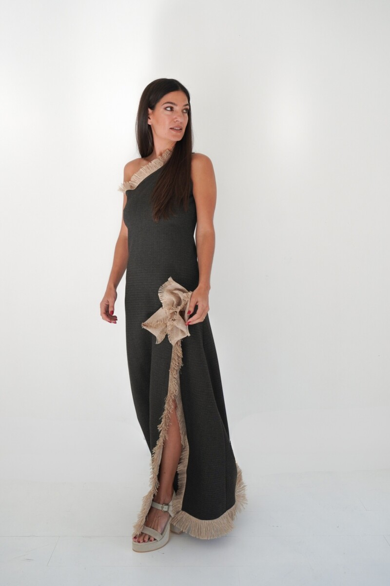 Dress Gotic Tweed Gris Oscuro