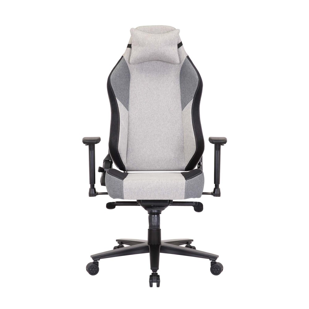 SILLA GAMER TELA-Y-METAL GRIS TOTAL D-314