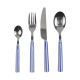 Set 24 Piezas Cubiertos Mango Rayas AZUL