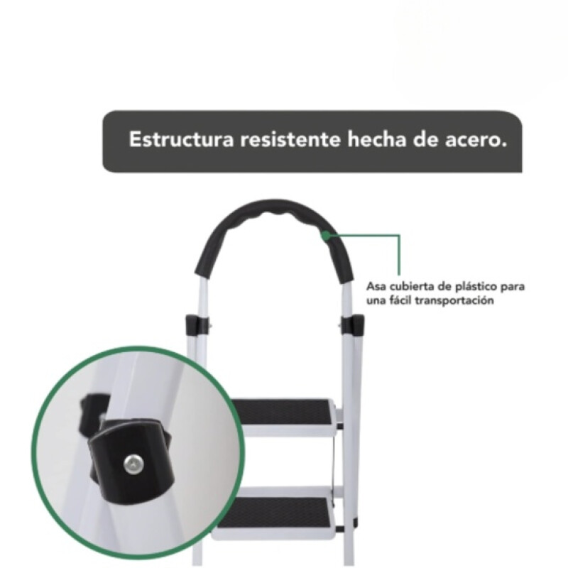 Escalera De Aluminio 6 Escalones Antideslizante Negro