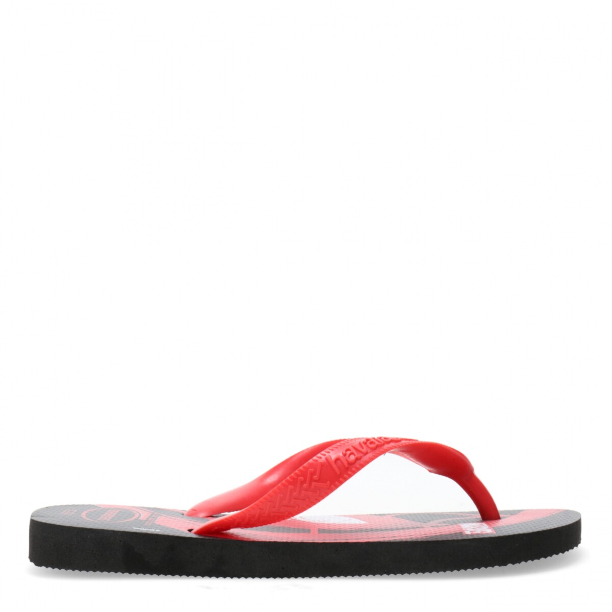 Top Marvel Logomania Havaianas - Preto/Vermelho/Ruby 