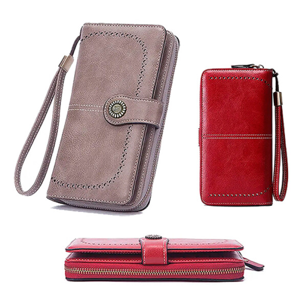 BILLETERA LINCOLNS Dama -LIS -Rojo/Topo -18591 Sin color