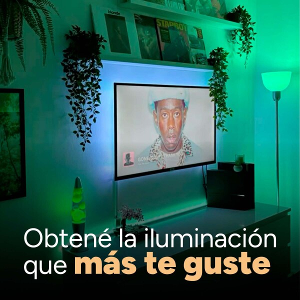 Tira Cinta Luces Led Rgb 5 Metros USB + Control + Bluetooth® Diseño Colores