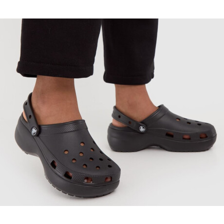 Zueco de Mujer Crocs Classic Plataforma Negro