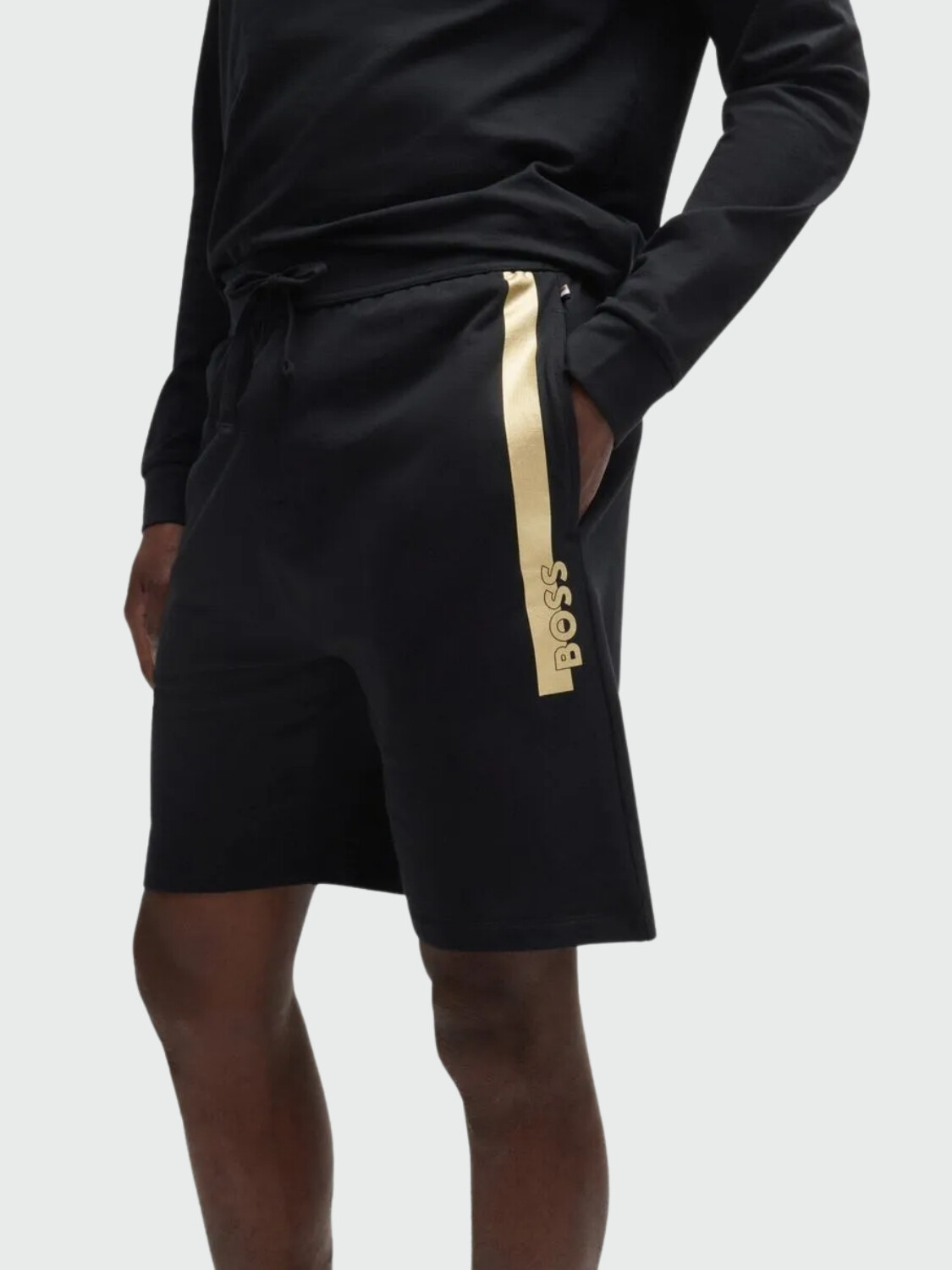 BOSS Shorts de Felpa con Logotipo Metálico 001