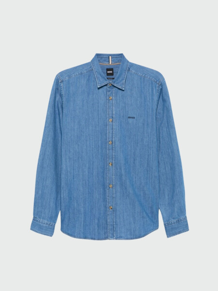 Hugo Boss - Camisa en Algodón Azul