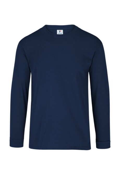 Camiseta a la base niño manga larga Azul Marino