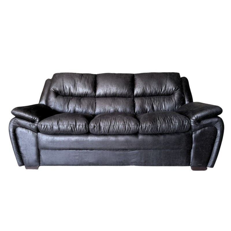 Sofá 3 Cuerpos Georgia Nobuck Negro Sofá 3 Cuerpos Georgia Nobuck Negro