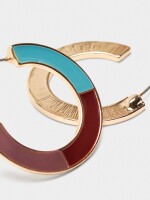 Aros Abiertos Con Esmalte multicolor