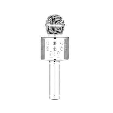 Micrófono Karaoke FE1580 Parlante con Bluetooth Silver SILVER