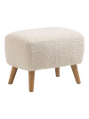 Puf VILDSUND 52x41 tela bouclé crudo Puf VILDSUND 52x41 tela bouclé crudo