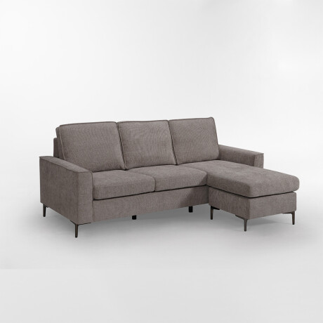 Sofá con chaise SETUP Gris - 3 CUERPOS