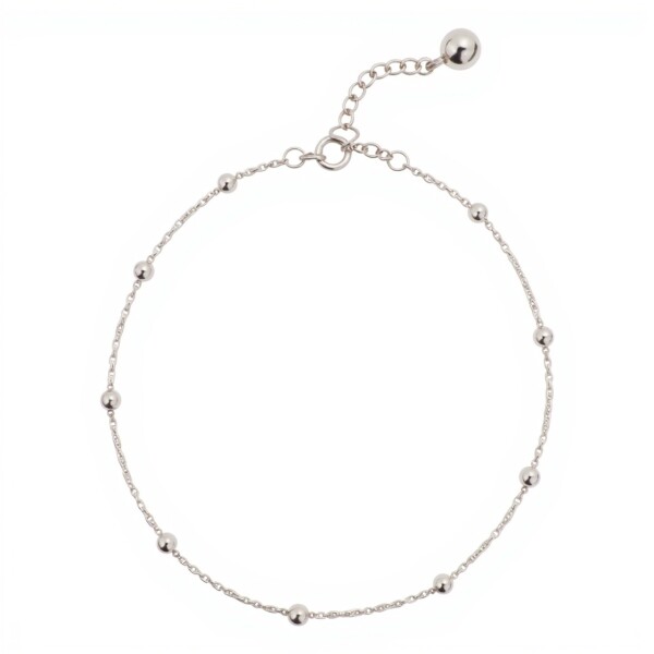 Tobillera Bolas-Plata 925-Sin Piedra-TO3001 sinpiedra