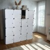 Armario de Plástico Lumax 16 Compartimentos Portátil Blanco