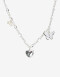 Collares Cortos Color Collar Corto Multidijes Bañado En Plata - Plateado