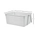 Cesto calado con agarradera G 32.5x21.5x14cm BLANCO