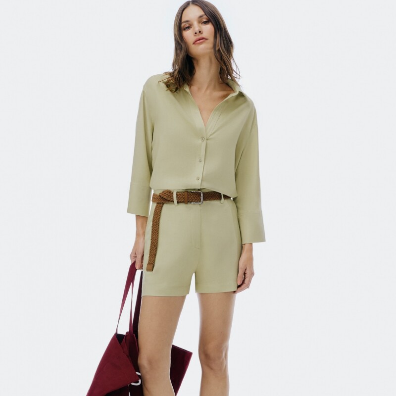 CAMISA FEM VERDE CLARO