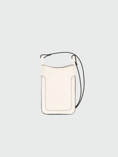 Longchamp -Funda de teléfono con cordón, Le Foulonné Marfil
